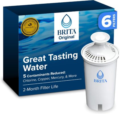 Brita Standard Pitcher and Dispenser Replacement Water Filters, White, 6 pack wholesale