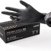 LANON Black Nitrile Disposable Gloves 8 mil 100 CT Medium 