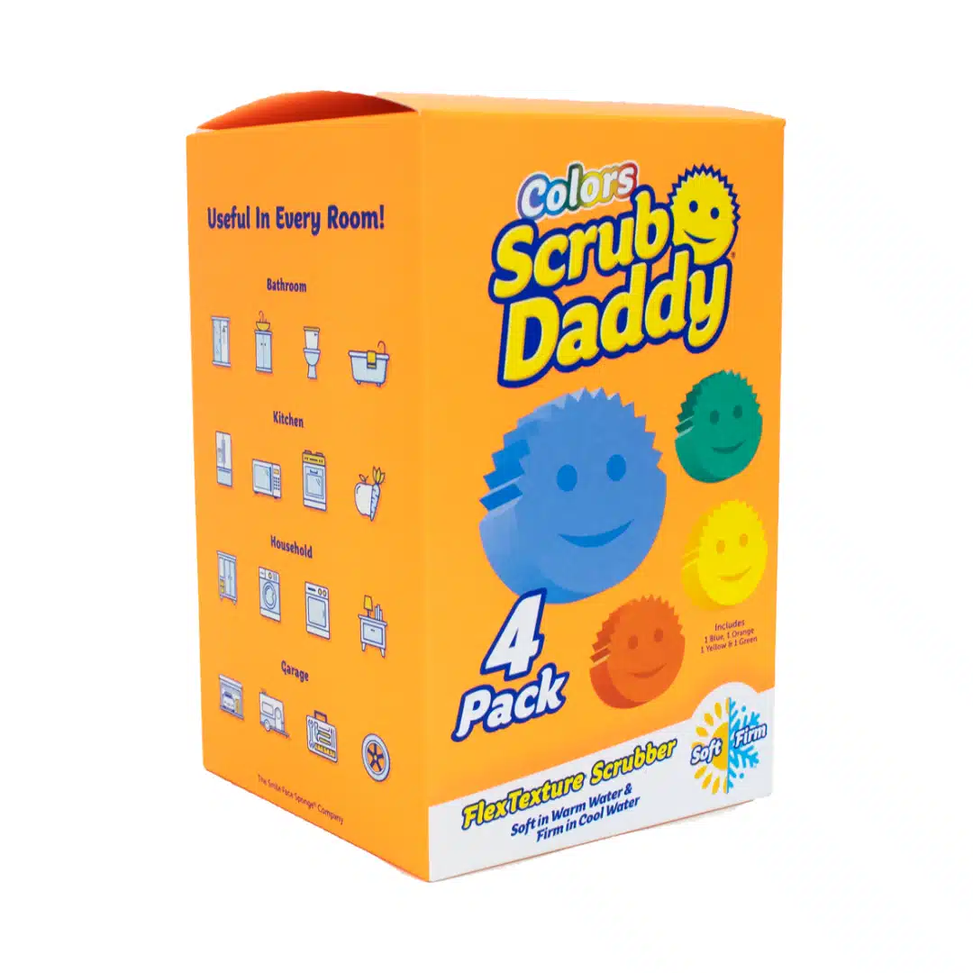 Scrub Daddy Colours Smiley Sponge Pack of 4