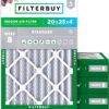 Filterbuy 20x25x4 Air Filter MERV 8 Dust & Allergy Defense (4-Pack)